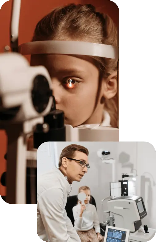 Examen ophtalmologique pédiatrique avec un autoréfractomètre – Dépistage des troubles visuels chez l’enfant à Margny-lès-Compiègne